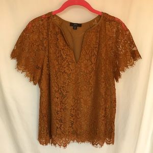 J Crew V-Neck Lace Short Sleeve Blouse (BUY 3 GET 1 FREE!)*